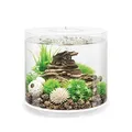 Produktbild: biOrb 72063 TUBE 15 LED, weiß (15 L) Ø 32,8 x H 31,5 cm - Komplett-Set mit Acrylglas-Aquarium, LED-Beleuchtung, Filtersystem und Boden-Keramik