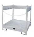Produktbild: Fass-Stapelpalette Bauer FSP-4, seitlich offen, für 4 x 200 l Fass, verzinkt 137505