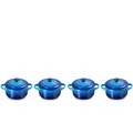 Produktbild: Le Creuset Poterie Kochen & Backen Mini-Cocotte Azure Blue Set 4-tlg. Poterie Kochen & Backen 79212102200100