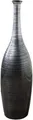 Produktbild: VIVANNO Vase Deko Bodenvase Dekoration Fiberglas Delgada, Schwarz Silber 56 x 15 cm