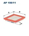 Produktbild: Luftfilter Filtereinsatz AP 199/11 FILTRON
