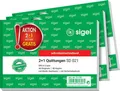 Produktbild: Quittungsblock Sigel SD021, A6 quer, 2 x 40 Blatt, selbstdurchschr., 2 Stck + 1 GRATIS 166865