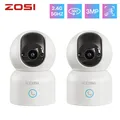 Produktbild: ZOSI 360° Innen WLAN Überwachungskamera 2.4G/5GHZ 2K Baby KameraX2 Auto Tracking
