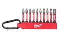 Produktbild: Milwaukee SHOCKWAVE Bitset Bitsatz Karabiner 10tlg T15 T20 T25 T30 T40 PH2 PZ2