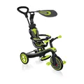 Produktbild: GLOBBER Explorer Trike 4in1 in Lime Grün – Dreirad, Laufrad und Kinderwagen in 10/8,5 Zoll – TPR-Sitz – höhenverstellbares Kinderfahrzeug