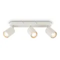 Produktbild: 3 Flammig Spot Deckenstrahler GU10 Schwenkbar Deckenlampe 325mm Metall Altweiß