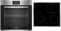 Produktbild: Beko BBUM12321X Einbau Herdset mit Glaskeramikkochfeld, 60cm breit, Restwärmeanz