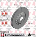Produktbild: ZIMMERMANN 100.3374.75 Brake Disc for AUDI,AUDI (FAW),VW