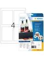 Produktbild: HERMA Flaschenetiketten, Inkjet, A4, 90 x 120 mm, aus Glossy-Papier, weiß, permanent haftend