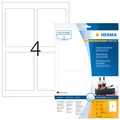 Produktbild: HERMA Special Flaschenetiketten high-glossy self-adhesive weiß 90 x 120 mm 40 Etiketten 10 Bogen x 4 (8882)
