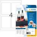 Produktbild: Herma Flaschenetiketten, Inkjet, A4, 90 x 120 mm, aus Glossy-Papier, weiß, perma