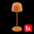 Produktbild: Lindby Tischleuchte Tischlampe LED Akku orange dimmbar IP65 Kunststoff 5 STÜCK
