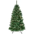 Produktbild: QLS Künstlicher Weihnachtsbaum NK13, Fichtenbaum, Tannenbaum mit Ständer 120-250 cm Christbaum Wohnzimmer 180 cm