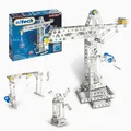 Produktbild: eitech 3-in-1 Set Kran, Windmühle, Hebebrücke - Metallbaukasten 00005 | 270 Teile, Konstruktionsspielzeug, Stabilbaukasten ab 8 9 10 Jahren, Metall Bausatz Kinder, Metallbausatz
