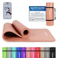 Produktbild: MSPORTS Gymnastikmatte Premium inkl. Tragegurt + Übungsposter + Workout App I Hautfreundliche Fitnessmatte 190 x 60 x 1,5 cm - Peach - Phthalatfreie Yogamatte