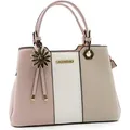 Produktbild: Handtasche Damenhandtasche verschiedene Farben mit Schultergurt Modell Mailand Farbe: Pink//White/Beige Hersteller: Sonderpostendiscount Materialzu...