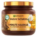 Produktbild: Wahre Schätze Glanzverleihende 1-Minute Haarkur für trockenes und glanzloses Haar, Mit Arganöl und Cameliaöl für Glanz und Geschmeidigkeit, Vegane Formel, 1 x 340 ml