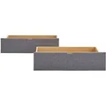 Produktbild: Homestyle4u Bettkasten Bett Schublade 2er Set Bettauszug mit Rollen Grau 1916