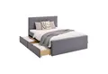 Produktbild: Homestyle4u Bettschubkasten Bettkasten Bett Schublade 2er Set Bettauszug Grau Stoffbezug (2er Set, 2x Bettkasten), B/H/T 99 x 26 x 43 cm, Stauraum