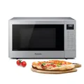 Produktbild: Panasonic NN-CT57JMGPG, schlanker Kombi-Mikrowellenherd mit Drehteller, 27 Liter, 1000 W, Edelstahl, 29 automatische Programme, gesünderes Junior Menü, Silber