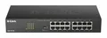 Produktbild: D-Link DGS-1016D Gigabit Switch (16 Ports, 10/100/1000 Mbit/s, einfache Plug & Play-Installation, lüfterlos), Schwarz, Metallisch