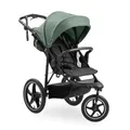 Produktbild: hauck Runner 3, Jungle Green - Dreirad Kinderwagen Buggy mit XL Lufträder, Federung, Handbremse, XL Sonnenverdeck, Netzfenster, Korb mit Deckel, Liegeposition, Getränkehalter, ab Geburt bis 22 kg