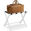Produktbild: Relaxdays Kofferständer Holz, klappbar, Gepäckablage, Kofferaufbewahrung, für Reisegepäck, HxBxT: 52,5x66,5x48 cm, weiß