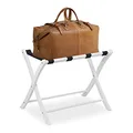 Produktbild: Relaxdays Kofferständer Holz, klappbar, Gepäckablage, Kofferaufbewahrung, für Reisegepäck, HxBxT: 52,5x66,5x48 cm, weiß, 10024306_49
