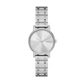 Produktbild: Skagen Signatur Uhr für Damen, Quarzwerk mit Edelstahl- oder Lederarmband, Silberton, 30MM