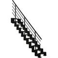 Produktbild: Gerade Treppe Aus Metall 11 Stufen - Erreichbare Höhe 2,44 Bis 3,00m - Breite 56cm - Höhenverstellbar - M-mini/i/snmnoi-11