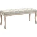 Produktbild: Homcom Polsterbank, Beige, Kunststoff, 40x48x110 cm, Wohnzimmer, Hocker, Sitzhocker
