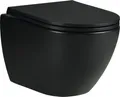 Produktbild: form&style Wand-WC Set SAMAR Tiefspüler ohne Spülrand schwarz matt mit WC-Sitz und Turbo-Flush-Technologie