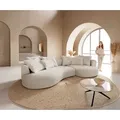 Produktbild: DELIFE Big-Sofa Edina 330x170 cm Bouclé Creme-Weiß - Weiß/Creme