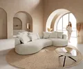 Produktbild: DELIFE Big-Sofa Edina, Bouclé Creme-Weiß 330x170 cm