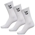 Produktbild: Hummel Herren Socken Crew 3er Pack Weiß Sportsocken Baumwolle Größe 41-45 Neu