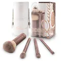 Produktbild: Reise-Pinsel-Set Mini Prime Vegan - Pinselset zum Reisen - 4 Beauty Make Up Pinsel Zum Schminken Für Unterwegs & Urlaub - Schminkpinsel / Kosmetikpinsel Inkl. Pinsel Reise Etui / Pinselhalter