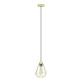 Produktbild: EGLO Pendelleuchte Tarbes, 1 flammige Hängelampe, Hängeleuchte aus Metall in Messing-Gebürstet, Esstischlampe, Wohnzimmerlampe hängend mit E27 Fassung, Ø 17,5 cm