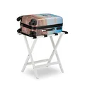 Produktbild: Relaxdays Kofferständer klappbar, aus Bambus, für Koffer und Reisegepäck, Gepäckablage, HxBxT: 53,5 x 58 x 36,5 cm, weiß
