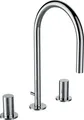Produktbild: LAUFEN Kartell 3-Loch Waschtischmischer, Schwenkauslauf, ohne Ablaufventil, Ausladung 166 mm, H3123330042201
