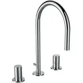 Produktbild: LAUFEN Kartell 3-Loch Waschtischmischer, Schwenkauslauf, ohne Ablaufventil, Ausladung 166 mm, H3123330042201, Farbe: Chrom