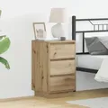 Produktbild: vidaXL Nachttisch mit LED Artisan Eiche 39x34,5x65 cm Holzwerkstoff