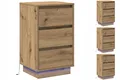 Produktbild: Nachttisch Mit LED Artisan Eiche 39x34,5x65 Cm Holzwerkstoff