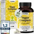 Produktbild: Vegan Complex - ALL YOU NEED - KUINEA Nahrungsergänzung KU036VC - Vitamin B12+D3+K2+B2+B9+B6 + Zink + Eisen + Selen + Jod + Natrium + Kalium