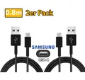 Produktbild: 2x Samsung Schnellladekabel für original Galaxy S8 S9 A20 A51 S20 S21+ S22 Ultra