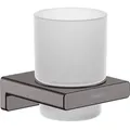 Produktbild: hansgrohe AddStoris Glashalter 41749340 mit Glas, Wandmontage, Metall, brushed black chrome