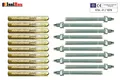 Produktbild: Set 10x Verbundankerpatrone M8 + Ankerstange M8 x160mm Verz. ETA Mörtelpatrone