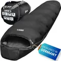 Produktbild: Mumienschlafsack Schlafsack Winter -23°C XL 2000g Comfort Camping Zelt schwarz