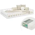 Produktbild: Homestyle4u Bodenbett, Weiß, Holz, 120x200 cm, Kinder- & Jugendzimmer, Kindermöbel, Kinderbetten, Kindereinzelbetten