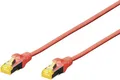 Produktbild: Digitus DK-1644-A-030/R RJ45 Netzwerkkabel, Patchkabel CAT 6a S/FTP 3.00m Rot Halogenfrei, verdrillte Paare, mit Rastnasenschutz