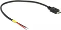 Produktbild: Delock - Stromkabel - Mikro-USB Typ B (nur Strom) (M) zu ohne Stecker - 20cm - Schwarz (85541)